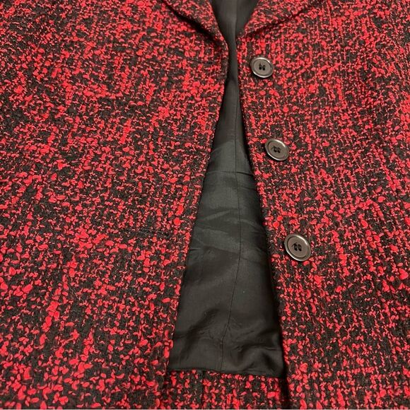Louben Laura Petites Women's Classic Black and Red Tweed Blazer - Picture 4 of 4